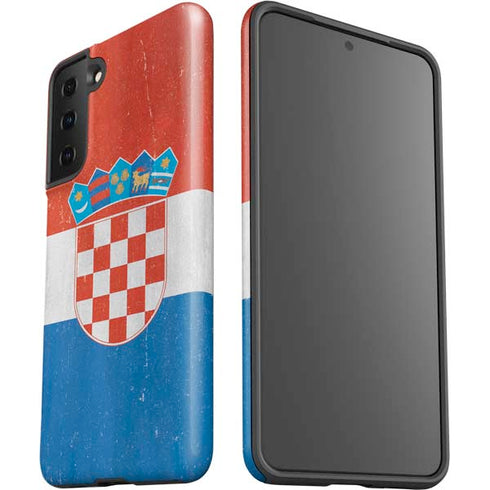 Croatia Flag Distressed Galaxy S21 Plus 5G Pro Case